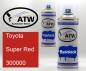 Preview: Toyota, Super Red, 300000: 400ml Sprühdose + 400ml Klarlack - Set, von ATW Autoteile West.